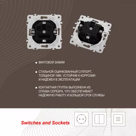 Розетка с заземлением и шторками, 16A 250V 203.40-1.white