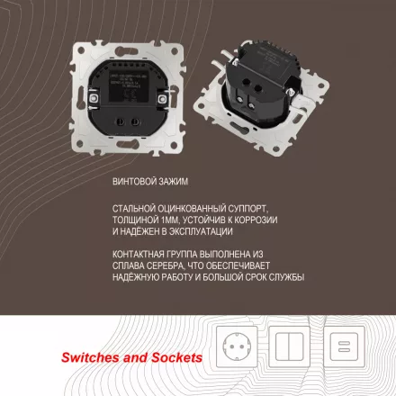 Розетка USB 2.1А+1А 206.46-1.shampan