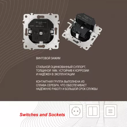 Розетка с заземлением, шторками + 2 USB, 16A 250V, USB DC 5V 2.1A 206.47-1.black