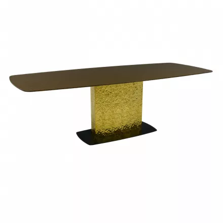 Стол обеденный T0654GP Gold.Gold (2400x1000x760) (золото/черный матовый) Arte Milano