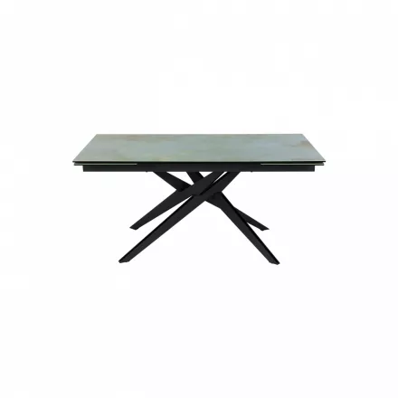 Стол обеденный T2954CG Azura Matt.Black (1600-2400x900x760) (азур матовый/черный матовый) Arte Milano