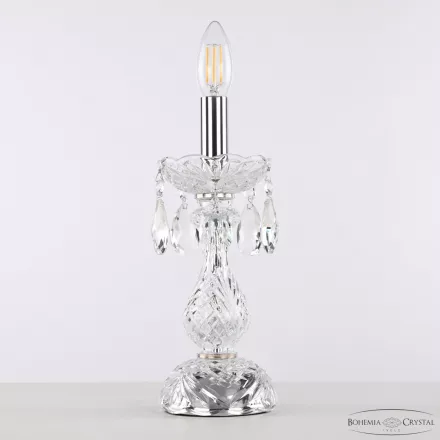 Настольная лампа хрустальная 107L/1-27 Ni Bohemia Ivele Crystal