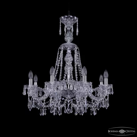 Люстра хрустальная 1403/8/240/XL-75 Ni Bohemia Ivele Crystal