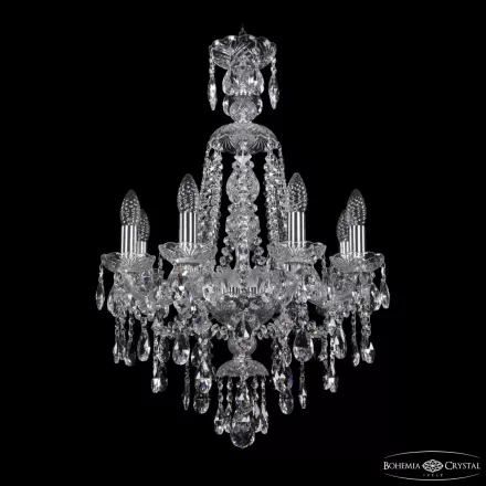 Люстра хрустальная 1415/8/165/XL-70 Ni Bohemia Ivele Crystal