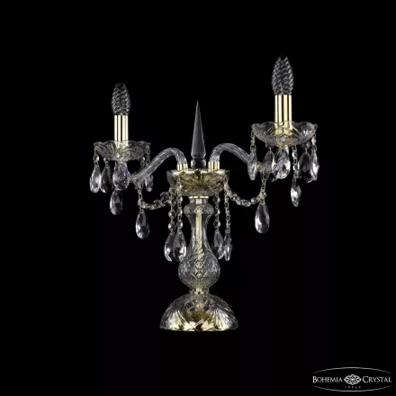 Настольная лампа хрустальная 1415L/2/141-39 G Bohemia Ivele Crystal